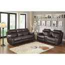  Manufacturer Color_Brown -- Marille 9724BRW-2 Double Glider Reclining Love Seat with Center Console IMAGE 7