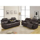  Manufacturer Color_Brown -- Marille 9724BRW-3 Double Reclining Sofa with Center Drop-Down Cup Holders IMAGE 10