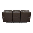  Manufacturer Color_Brown -- Marille 9724BRW-3 Double Reclining Sofa with Center Drop-Down Cup Holders IMAGE 3