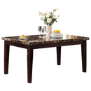  Homelegance Teague 2544-64 Dining Table, Faux Marble Top IMAGE 1