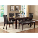  Homelegance Teague 2544-64 Dining Table, Faux Marble Top IMAGE 2