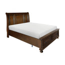  Size_Queen -- Cumberland 2159-1* Queen Sleigh Platform Bed with Footboard Storage IMAGE 3