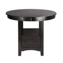  Homelegance Junipero 2423-36 Round / Oval Counter Height Table with Storage Base IMAGE 1
