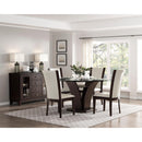  Homelegance Daisy 710-54* Round Dining Table, Glass Top IMAGE 3