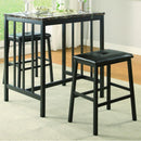  Homelegance Edgar 3 pc Counter Height Dinette 5106BK IMAGE 2