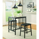  Homelegance Edgar 3 pc Counter Height Dinette 5106BK IMAGE 4