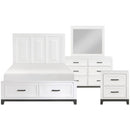  Homelegance Garretson 1450WH 6 pc Queen Platform Bedroom Set IMAGE 2