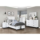  Homelegance Garretson 1450WH 6 pc Twin Platform Bedroom Set IMAGE 1