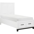  Homelegance Garretson 1450WH 6 pc Twin Platform Bedroom Set IMAGE 2