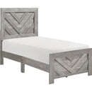  Homelegance Corbin 1534NPGYT 6 pc Twin Panel Bedroom Set IMAGE 2