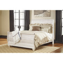  Size_Queen -- Signature Design by Ashley Willowton Sleigh Bed IMAGE 1