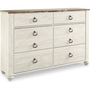  Signature Design by Ashley Willowton B267B58 8 pc Queen Sleigh Bedroom Set IMAGE 3