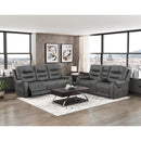  Homelegance Oberon 9634DGY 2 pc Reclining Living Room Set IMAGE 1