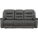  Homelegance Oberon 9634DGY 2 pc Reclining Living Room Set IMAGE 2