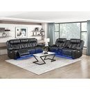  Homelegance Huron 8457BLK 2 pc Power Reclining Living Room Set IMAGE 2