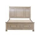  Color_Grey/ Wheat Size_Queen -- Bethel 2259GY-1* Queen Platform Bed with Footboard Storage IMAGE 1
