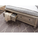  Color_Grey/ Wheat Size_Queen -- Bethel 2259GY-1* Queen Platform Bed with Footboard Storage IMAGE 4