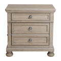  Color_Grey/ Wheat -- Homelegance Bethel 3 Drawer Nightstand IMAGE 1