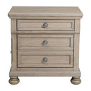  Color_Grey/ Wheat -- Homelegance Bethel 3 Drawer Nightstand IMAGE 1