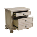  Color_Grey/ Wheat -- Homelegance Bethel 3 Drawer Nightstand IMAGE 3