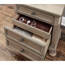  Color_Grey/ Wheat -- Homelegance Bethel 3 Drawer Nightstand IMAGE 4