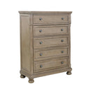  Color_Grey/ Wheat -- Homelegance Bethel 5 Drawer Chest IMAGE 2