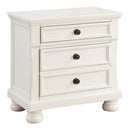  Color_White -- Homelegance Laurelin 3 Drawer Nightstand IMAGE 2
