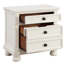  Color_White -- Homelegance Laurelin 3 Drawer Nightstand IMAGE 3
