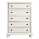  Color_White -- Homelegance Laurelin 5 Drawer Chest IMAGE 1