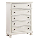  Color_White -- Homelegance Laurelin 5 Drawer Chest IMAGE 2
