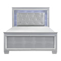  Color_Silver Size_Queen -- Homelegance Allura Upholstered Panel Bed IMAGE 1