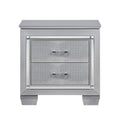  Color_Silver -- Homelegance Allura 2 Drawer Nightstand IMAGE 1