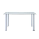  Homelegance Florian 5538W* Dining Table, Glass Top IMAGE 1