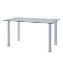  Homelegance Florian 5538W* Dining Table, Glass Top IMAGE 2