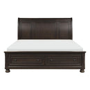  Size_King -- Begonia 1718KGY-1EK* Eastern King Platform Bed with Footboard Storage IMAGE 1