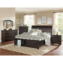  Size_Queen -- Begonia 1718GY-1* Queen Platform Bed with Footboard Storage IMAGE 4