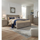  Size_California King -- Lettner B733B9 California King Sleigh Bed with 2 Storage Drawers IMAGE 4