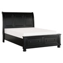  Color_Black Size_Queen -- Laurelin 1714BK-1* Queen Sleigh Platform Bed with Footboard Storage IMAGE 2