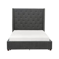  Color_Grey Size_Queen -- Homelegance Fairborn Upholstered Platform Bed IMAGE 1