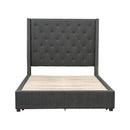  Color_Grey Size_Queen -- Homelegance Fairborn Upholstered Platform Bed with Storage IMAGE 5