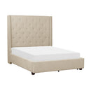  Color_Beige Size_Queen -- Fairborn 5877BE-1DW* Queen Platform Bed with Storage Footboard IMAGE 3