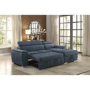  Homelegance Ferriday 8228BU* 2 pc Sectional with Adjustable Headrests, Pull-out Bed and Right Chaise with Hidden Storage IMAGE 11