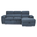  Homelegance Ferriday 8228BU* 2 pc Sectional with Adjustable Headrests, Pull-out Bed and Right Chaise with Hidden Storage IMAGE 1