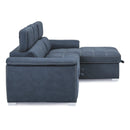  Homelegance Ferriday 8228BU* 2 pc Sectional with Adjustable Headrests, Pull-out Bed and Right Chaise with Hidden Storage IMAGE 3