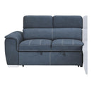  Homelegance Ferriday 8228BU* 2 pc Sectional with Adjustable Headrests, Pull-out Bed and Right Chaise with Hidden Storage IMAGE 7