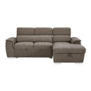 Homelegance Ferriday 8228TP* 2 pc Sectional with Adjustable Headrests, Pull-out Bed and Right Chaise with Hidden Storage IMAGE 1