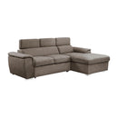  Homelegance Ferriday 8228TP* 2 pc Sectional with Adjustable Headrests, Pull-out Bed and Right Chaise with Hidden Storage IMAGE 3