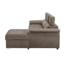  Homelegance Ferriday 8228TP* 2 pc Sectional with Adjustable Headrests, Pull-out Bed and Right Chaise with Hidden Storage IMAGE 7