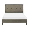  Color_Grey Size_California King -- Homelegance Cotterill Upholstered Panel Bed IMAGE 1