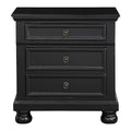  Color_Black -- Laurelin 1714BK-4 Night Stand, Hidden Drawer IMAGE 1
